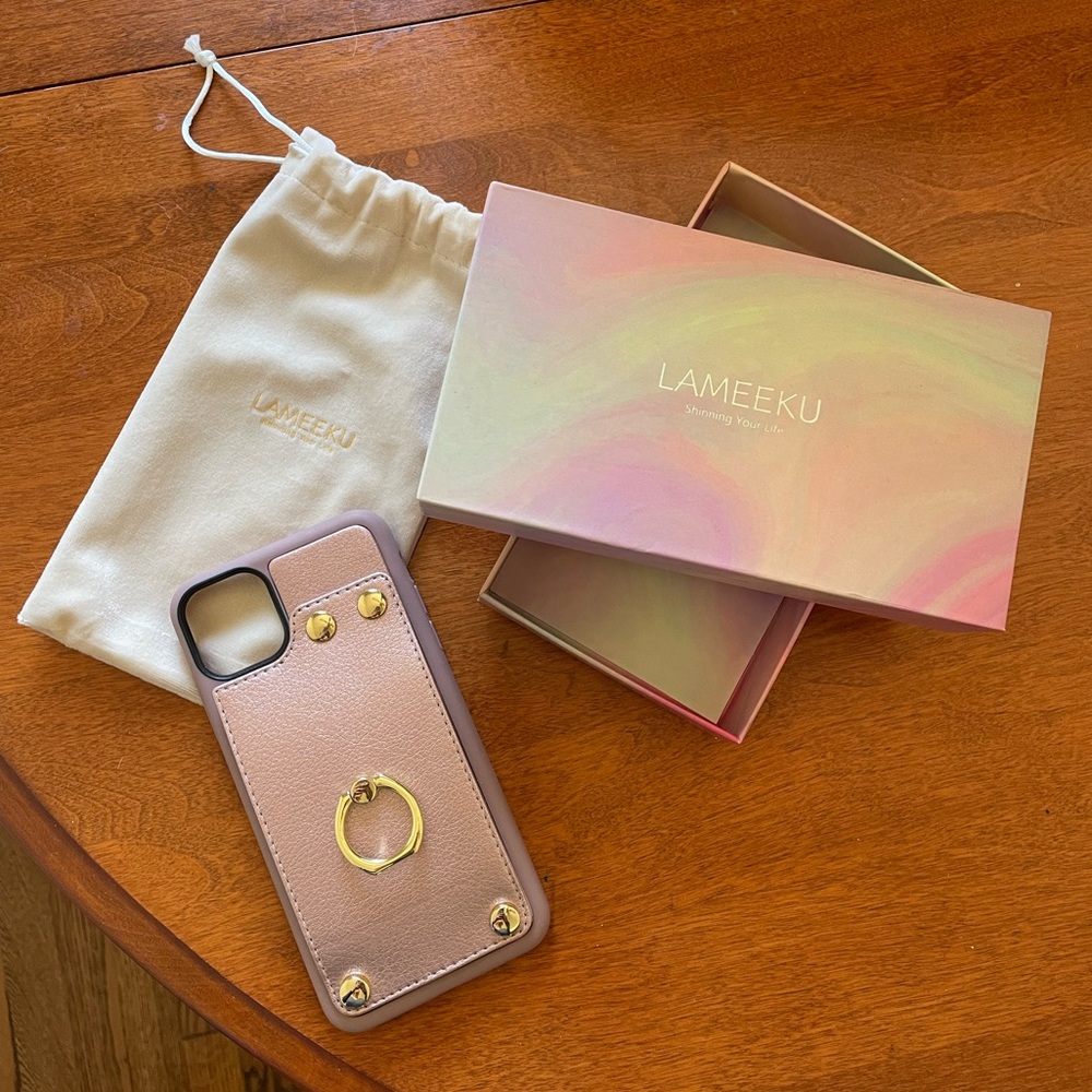 LAMEEKU Pink Phone Case with Wallet NEW